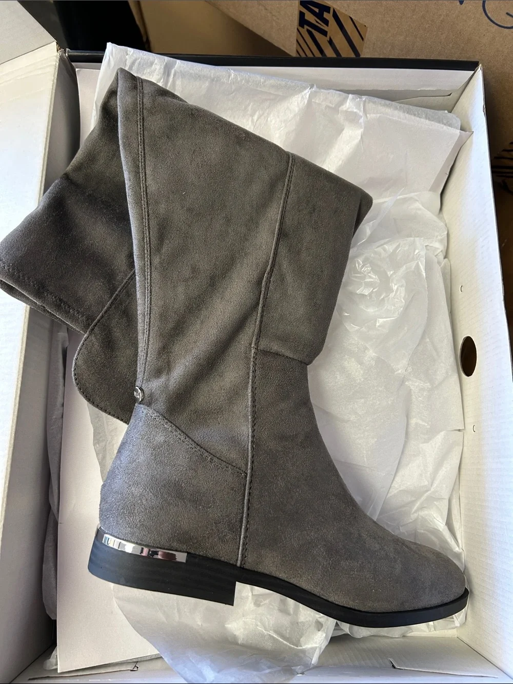 Nine West Allair Stretch Back Over the Knee Boots (WIDE CALF)